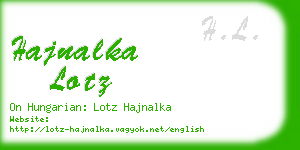 hajnalka lotz business card